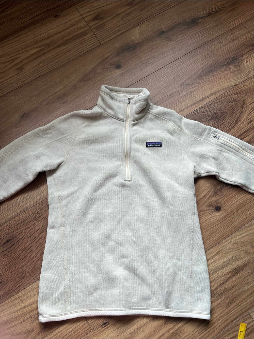 Patagonia Better Sweater 1/4 Zip Fleece Jacket Oatmeal Cream Pelican Medium M